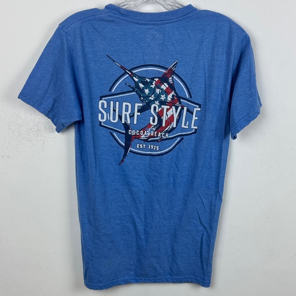 Surf Style Ocean Blue Short Sleeve Tee - Picture 4 of 6